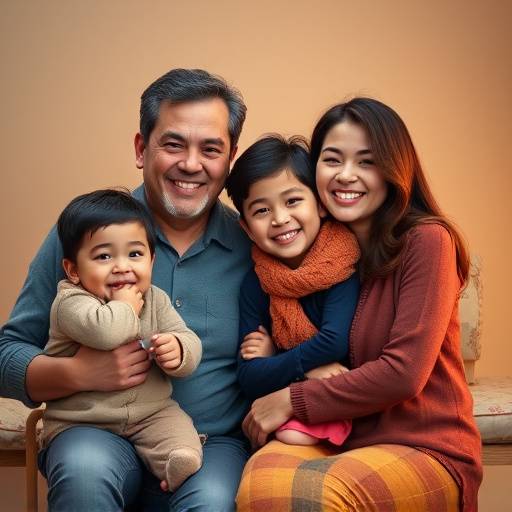 A professional portrait of a family taken by Shutter Up Studios